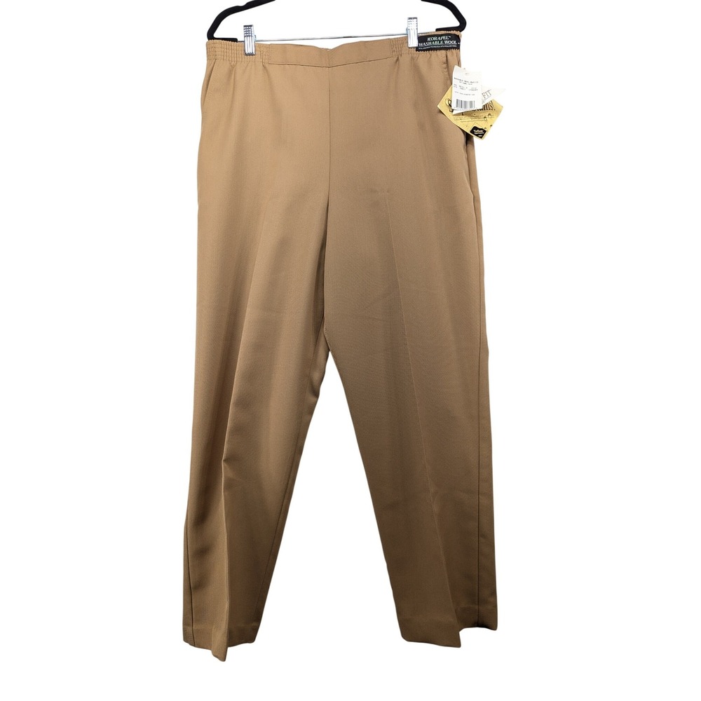 Koret Separate Impressions Camel Washable Wool Blend Trousers NWT 14 Vintage